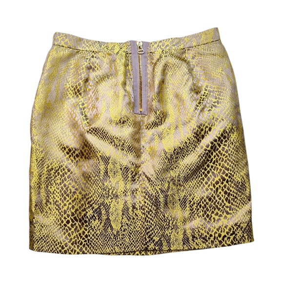 Twelve by Twelve Los Angeles Gold Snakeskin Mini Skirt Size Small - Picture 4 of 12